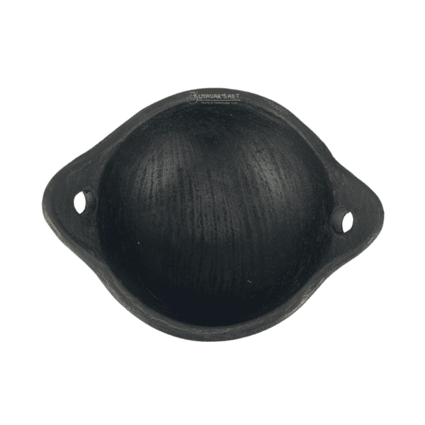 Black Clay Kadai - 9 Inch | Handmade & Traditional Terracotta Cooking Pot - Image 5