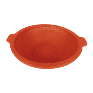 Handmade Unglazed Clay Aapam Pot - Natural Earthenware (8 X 2 Inches)