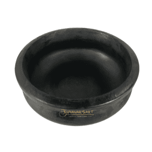 Black S-Uruli Clay Pot 9 Inch – Authentic Handcrafted Terracotta Cookware