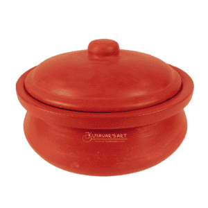 Unglazed Clay Sever Pot with Lid - Traditional Serving Vessel (10 x 3½ inches)