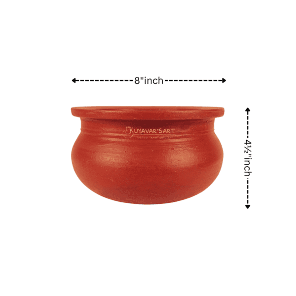 Vintage Unglazed Urli Clay Pot – Handmade & Sustainable (8 X 4 inches) - Image 2